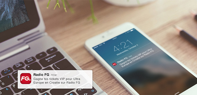 L’application mobile de Radio King intègre les notifications Push