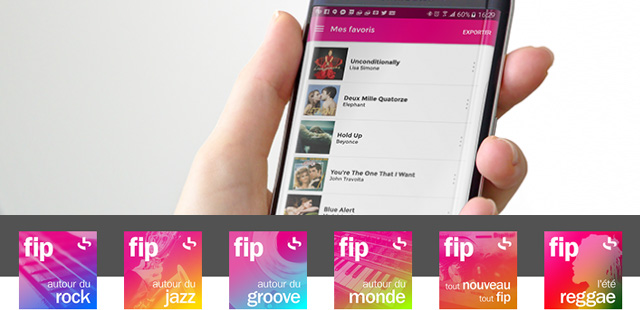 Les 6 webradios musicales de FIP sont disponibles sur smartphone