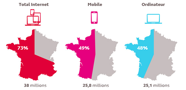 46,1 millions d’internautes en France