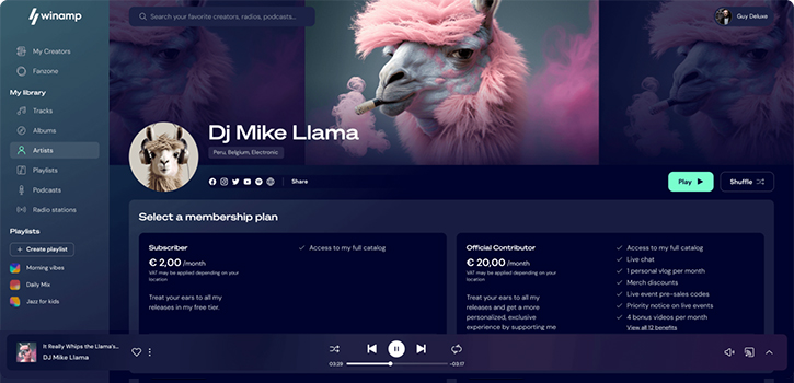 Winamp 2023, la plateforme en ligne au service des auditeurs, des créateurs et des fans