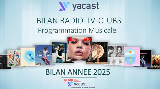 Bilan 2025 des diffusions musicales en radio, télévision et clubs selon Yacast
