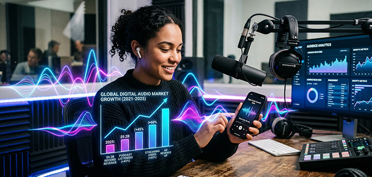 L’audio digital atteint un niveau record en 2025 selon le Baromètre de Kantar Media